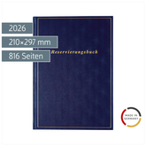 Reservierungsbuch 2026 | A4, Kunststoff, dunkelblau